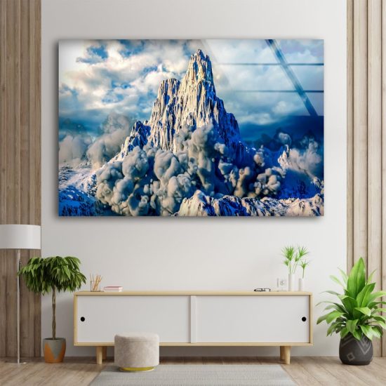 Wall Hangings Mountain Wall Art Glass Print 1