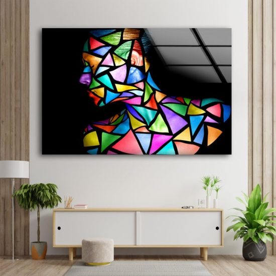 Wall Hangings Stained Wall Art Woman Wall Art Glass Print 1