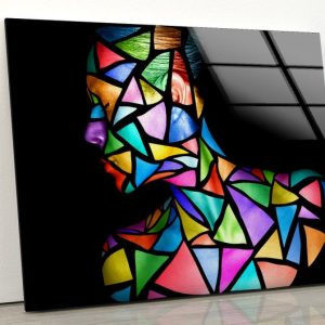 Wall Hangings Stained Wall Art Woman Wall Art Glass Print