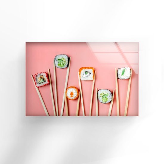 Wall Hangings Sushi Wall Art Kitchen Wall Art Japanese Wall Art Glass Print 2