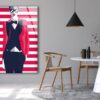 Woman Wall Art Red Masculine Wall Art Red Art Glass Print