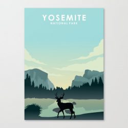 Yosemite National Park Travel Poster Canvas Print - Wall Art Decor