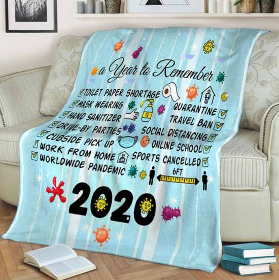 A Year To Remember 2020 Blanket Anniversary Gift Sherpa Blanket Fleece Blanket 2
