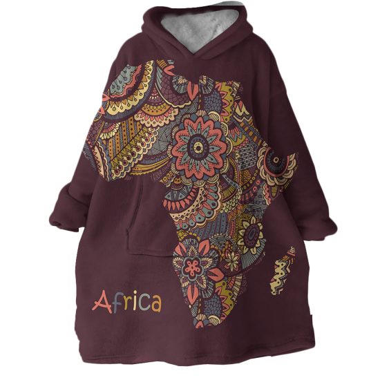 Africa Hoodie Wearable Blanket WB1657 1