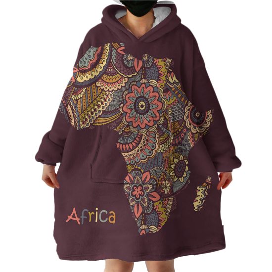 Africa Hoodie Wearable Blanket WB1657