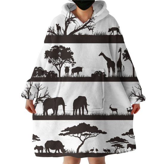 Africa Scenery Hoodie Wearable Blanket WB0418