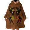 African Dance Hoodie Wearable Blanket WB1720