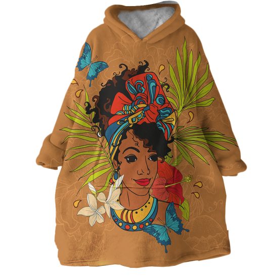 African Grace Hoodie Wearable Blanket WB2032 1