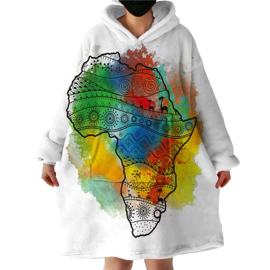 African Hoodie Wearable Blanket WB1862