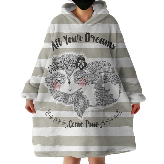 All Your Dreams Come True Fox Hoodie Wearable Blanket WB0563
