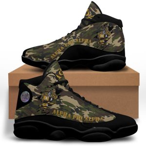 Alpha Phi Alpha Camouflage Sneakers Air Jordan 13 Shoes 1