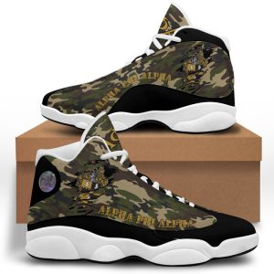 Alpha Phi Alpha Camouflage Sneakers Air Jordan 13 Shoes