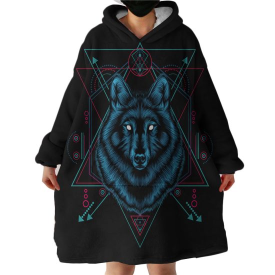 Alpha Wolf Hoodie Wearable Blanket WB0881