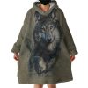 Alpha Wolf Hoodie Wearable Blanket WB1434