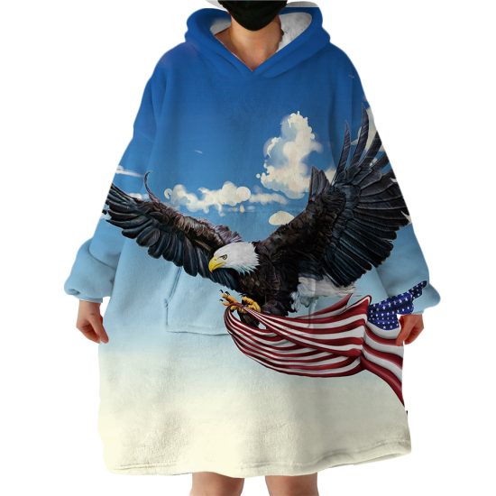American Eagle Hoodie Wearable Blanket WB2061