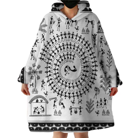 Ancient Community Hoodie Wearable Blanket WB1379