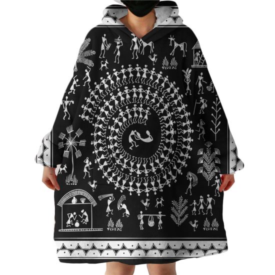 Ancient Community Hoodie Wearable Blanket WB1380