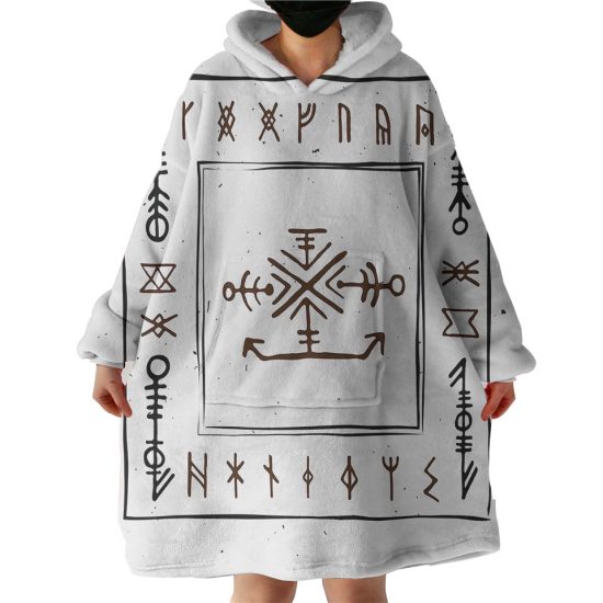 Ancient Greek Aztec Bandana Hoodie Wearable Blanket WB0618