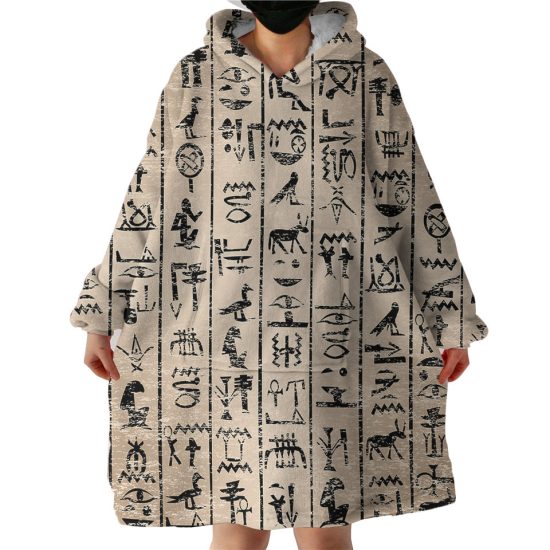 Ancient Scriptures Hoodie Wearable Blanket WB1157