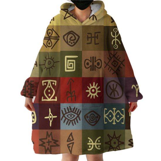 Ancient Signs Hoodie Wearable Blanket WB1148