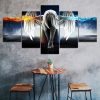 Angel Devil Girl Woman Poster 5 Piece Five Panel Wall Canvas Print Modern Poster Wall Art Decor