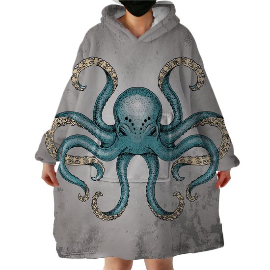 Angry Octopus Hoodie Wearable Blanket WB2083