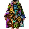 Animal Alphabets Hoodie Wearable Blanket WB1677