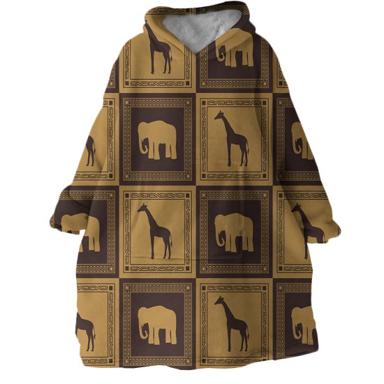 Animal Boxes Hoodie Wearable Blanket WB1421 1