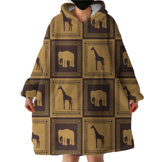 Animal Boxes Hoodie Wearable Blanket WB1421