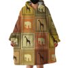Animal Boxes Hoodie Wearable Blanket WB1477