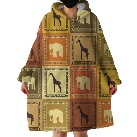 Animal Boxes Hoodie Wearable Blanket WB1477