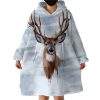 Antler Hoodie Wearable Blanket WB0095