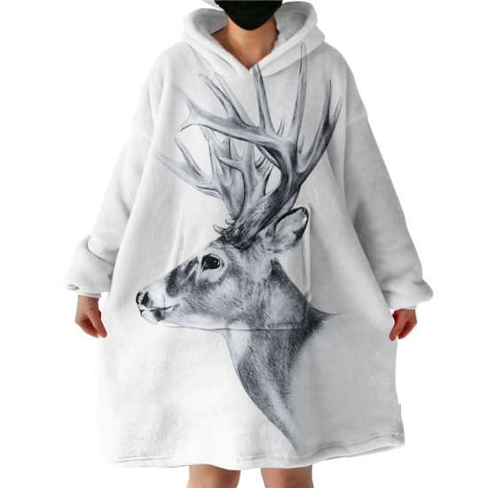 Antler Hoodie Wearable Blanket WB0419