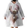 Antler Of Spring Hoodie Wearable Blanket WB1056