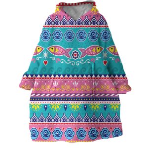 Aquarium Hoodie Wearable Blanket WB1554 1 Aquarium Hoodie Wearable Blanket WB1554 1