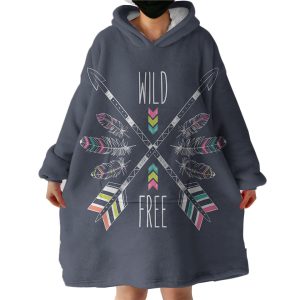 Arrow & Feather - Wild & Free Hoodie Wearable Blanket WB0979