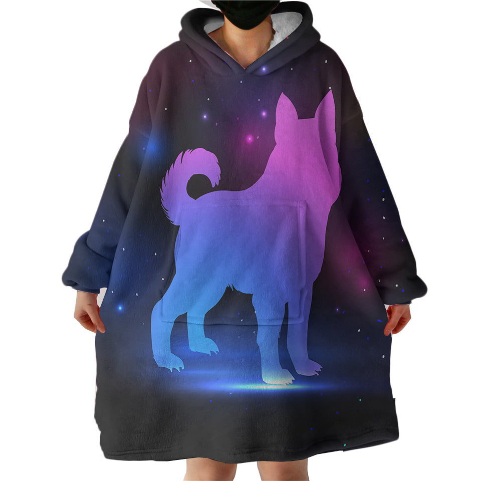 Art Dog Hoodie Wearable Blanket WB0824