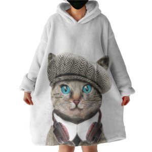 Artist Vibe Cat Hoodie Wearable Blanket WB0229
