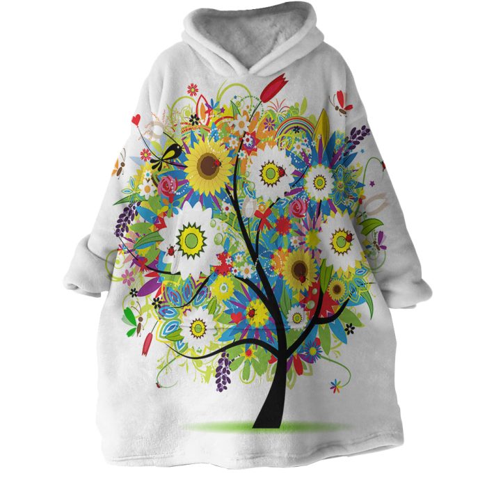 Arty Tree Of Life Hoodie Wearable Blanket WB1050 1