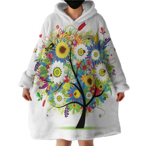 Arty Tree Of Life Hoodie Wearable Blanket WB1050