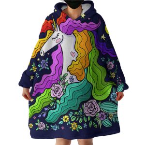 Arty Unicorn Hoodie Wearable Blanket WB0843