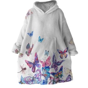 Ascending Butterflies Hoodie Wearable Blanket WB1119 1