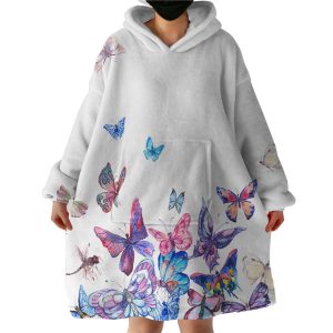 Ascending Butterflies Hoodie Wearable Blanket WB1119