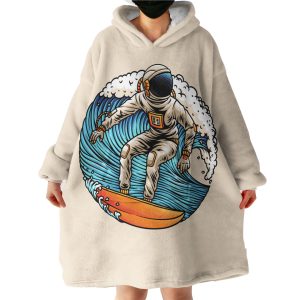 Astronaut On The Beach Hoodie Wearable Blanket WB1329