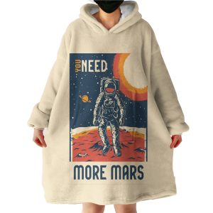 Astronaut On The Mars Hoodie Wearable Blanket WB1328