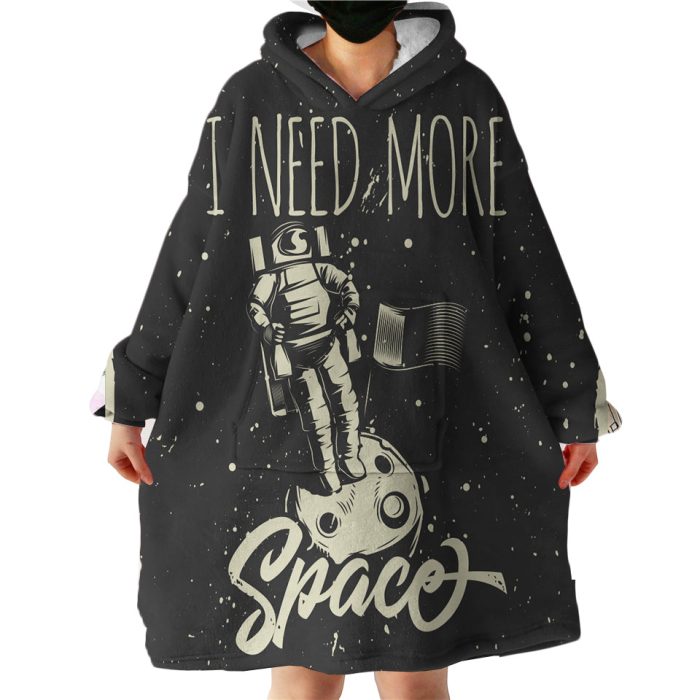 Astronaut On The Moon Hoodie Wearable Blanket WB1269