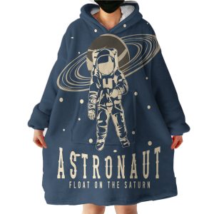 Astronaut On The Saturn Hoodie Wearable Blanket WB1320