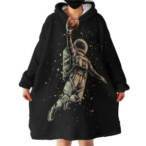 Astronaut With The Ball Hoodie Wearable Blanket WB1298