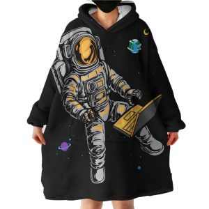 Astronaut Working On The Space Hoodie Wearable Blanket WB1299