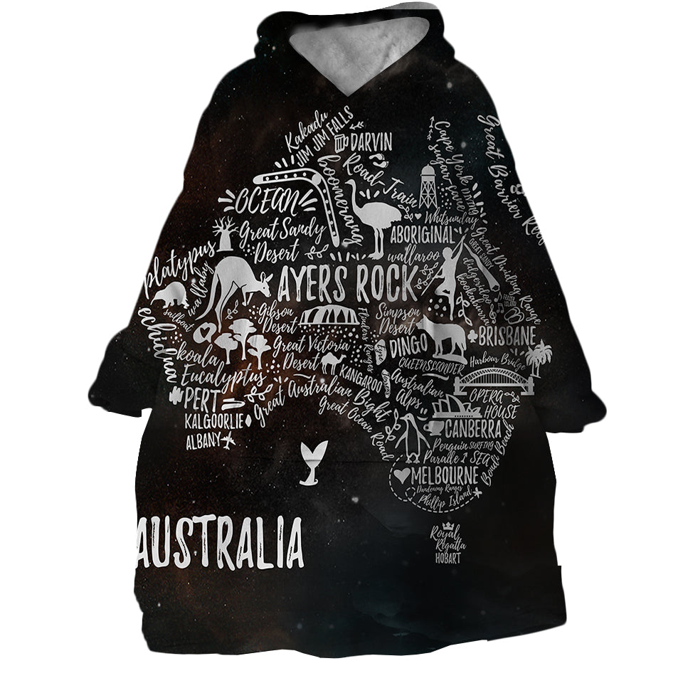 Australia-Hoodie-Wearable-Blanket-WB1738-1 Australia Hoodie Wearable Blanket WB1738 1